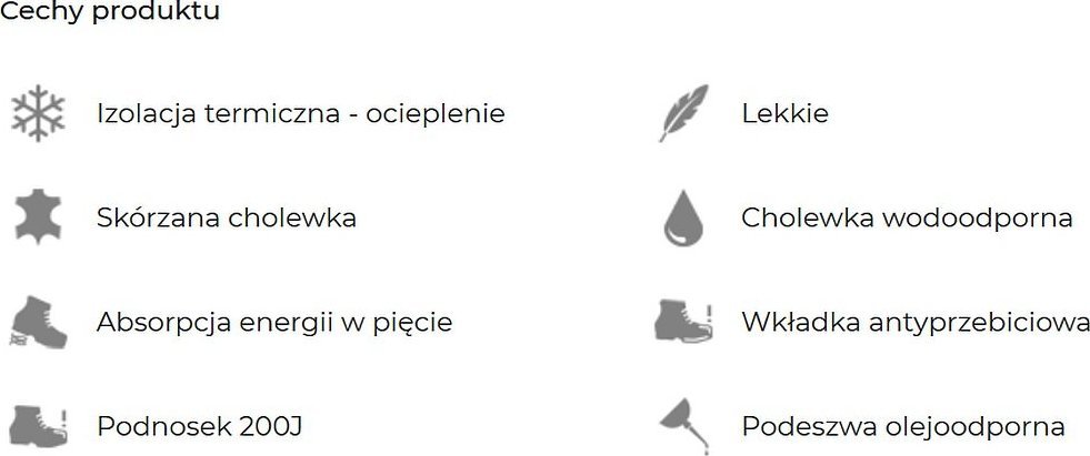 Zephyr ZEPHYR V008 S3 CI SRC - wysoki trzewik ocieplany, wodoodporny, bydlęca skóra, metalowy nosek i wkładka metalowa 46