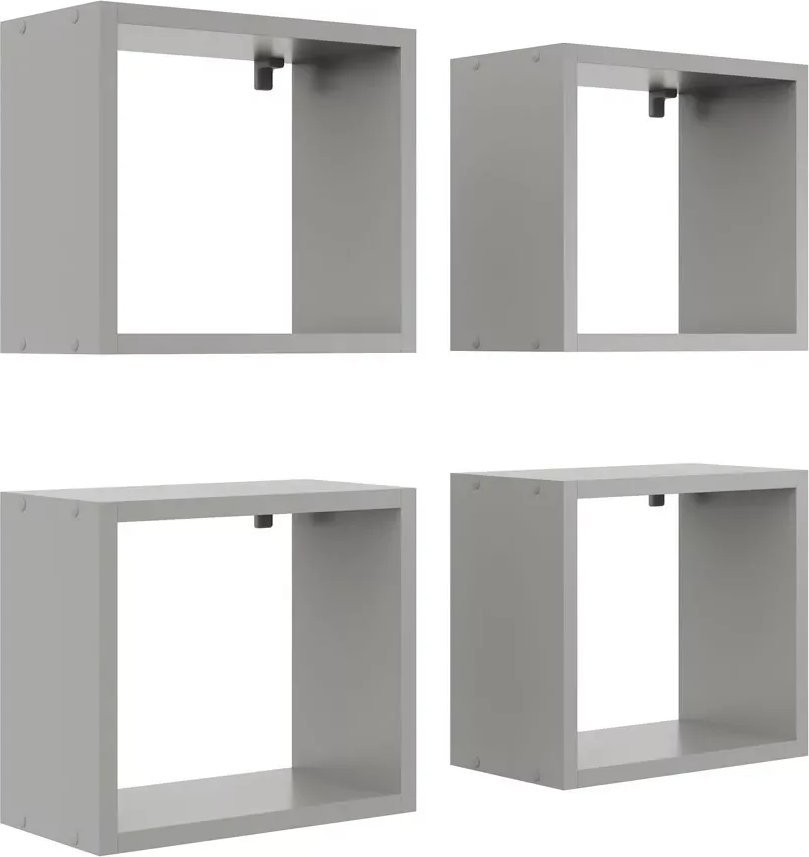 Elior Komplet szarych kwadratowych półek - Hermos