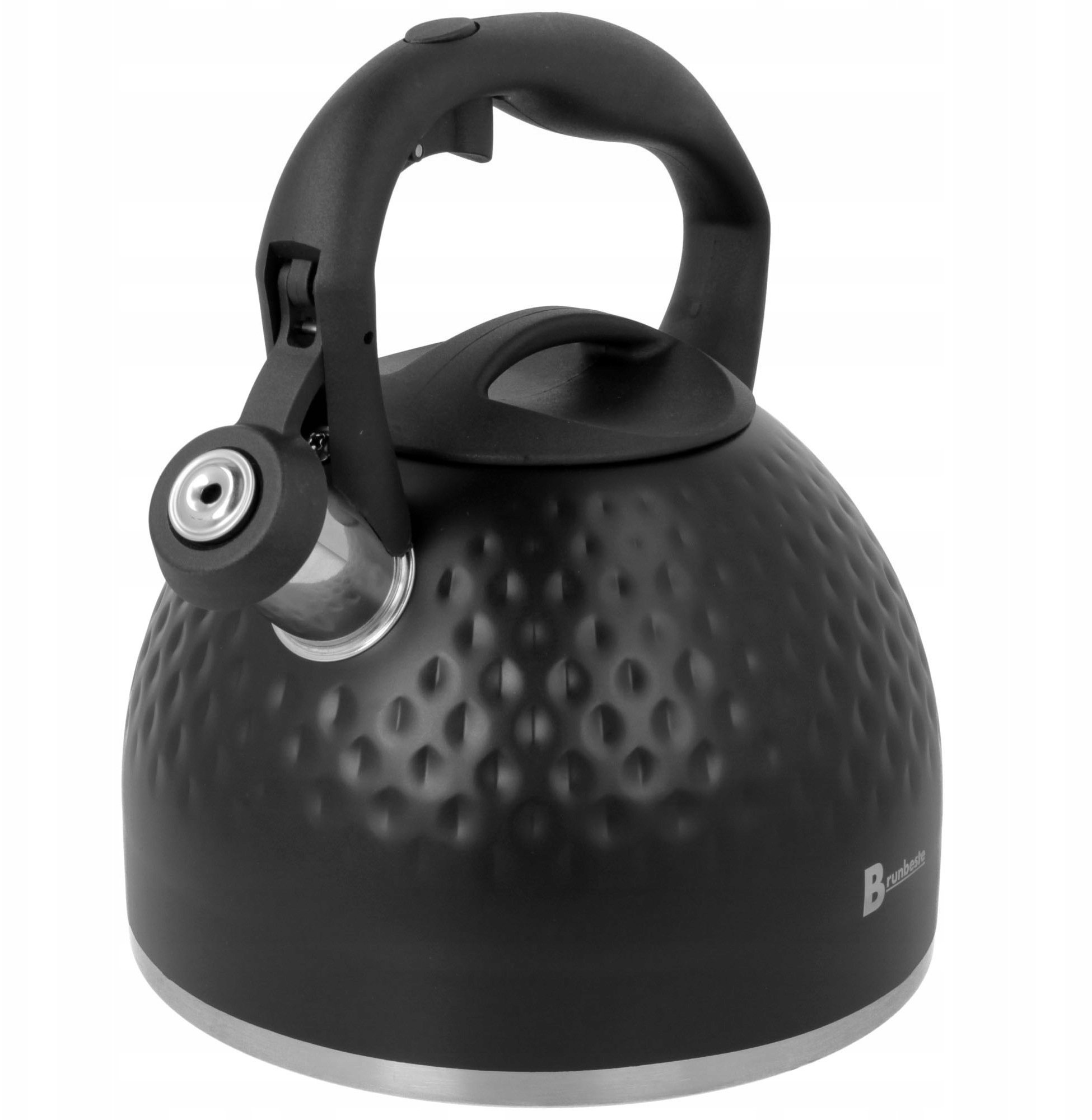 Brunbeste Czajnik na gaz stalowy z gwizdkiem indukcyjnym 2.7L czarny matowy diament BRUNBESTE BB-2468