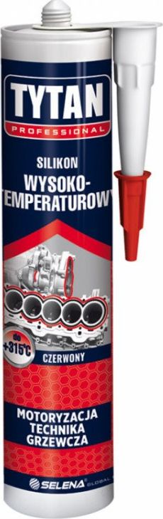 Tytan SILIKON WYSOKOTEMPERATUROWY 280ML CZERWONY