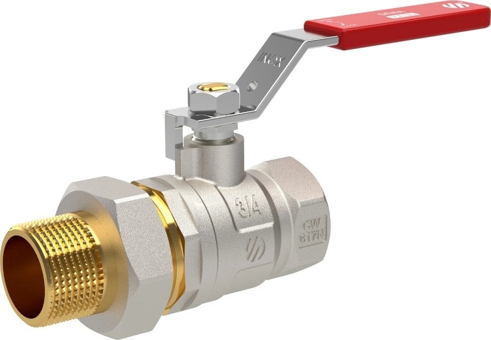 Zawór kulowy prosty półśrubunek 1GW-1 1/4GZ dźwignia Inox SENA VA30