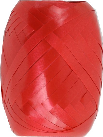 Fastima Tasiemka wstążka metalizowana Czerwona 10m 25szt W8