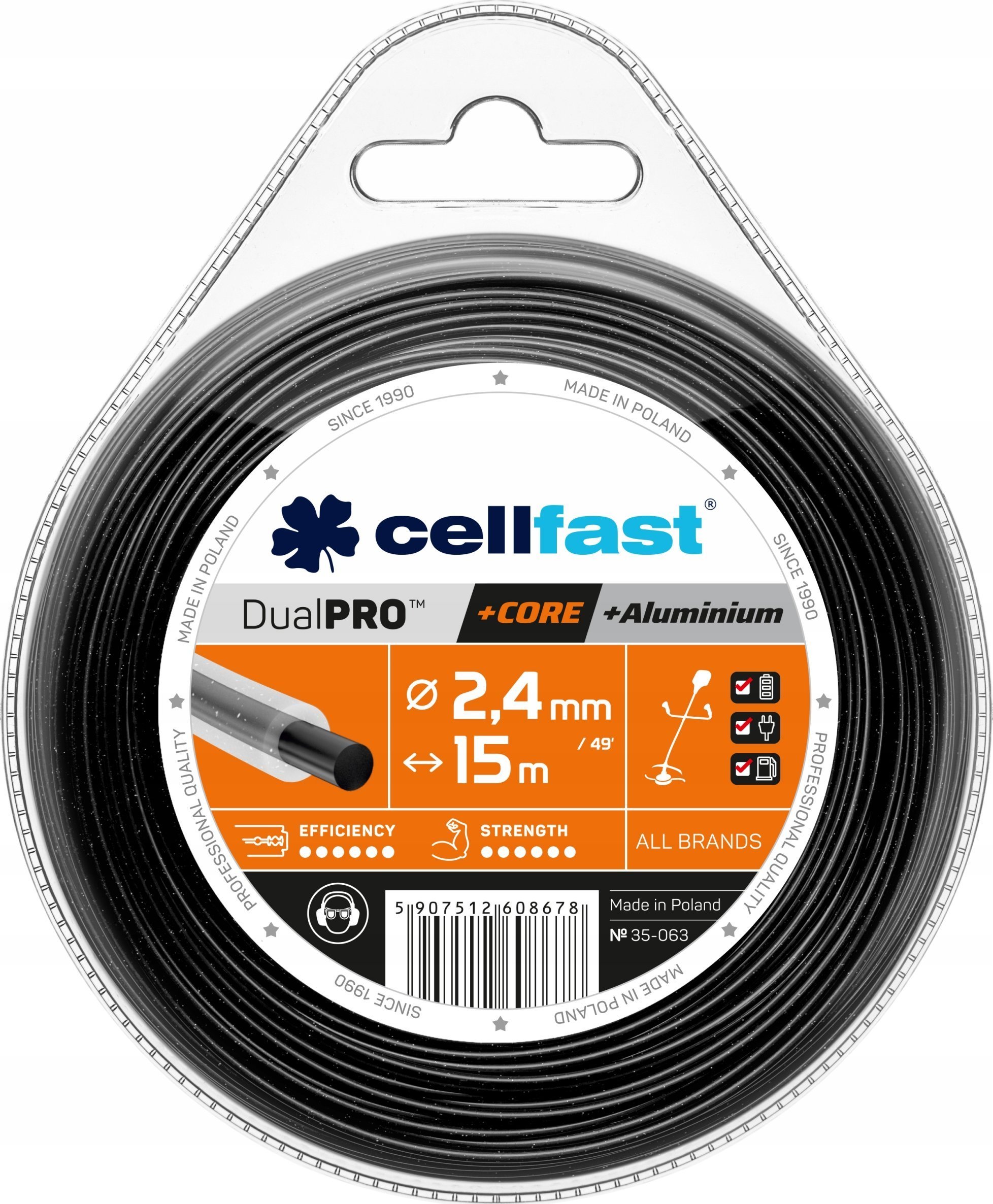 Cellfast C.ŻYŁKA TNĄCA Z RDZENIEM 2,4*15m OKRĄGŁA