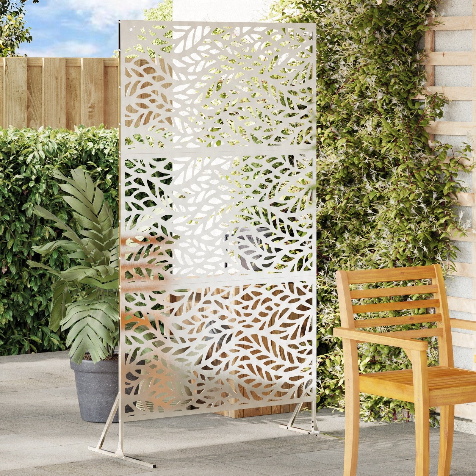 vidaXL Panel Ogrodzeniowy ze Stali Nierdzewnej Stal nierdzewna Duży