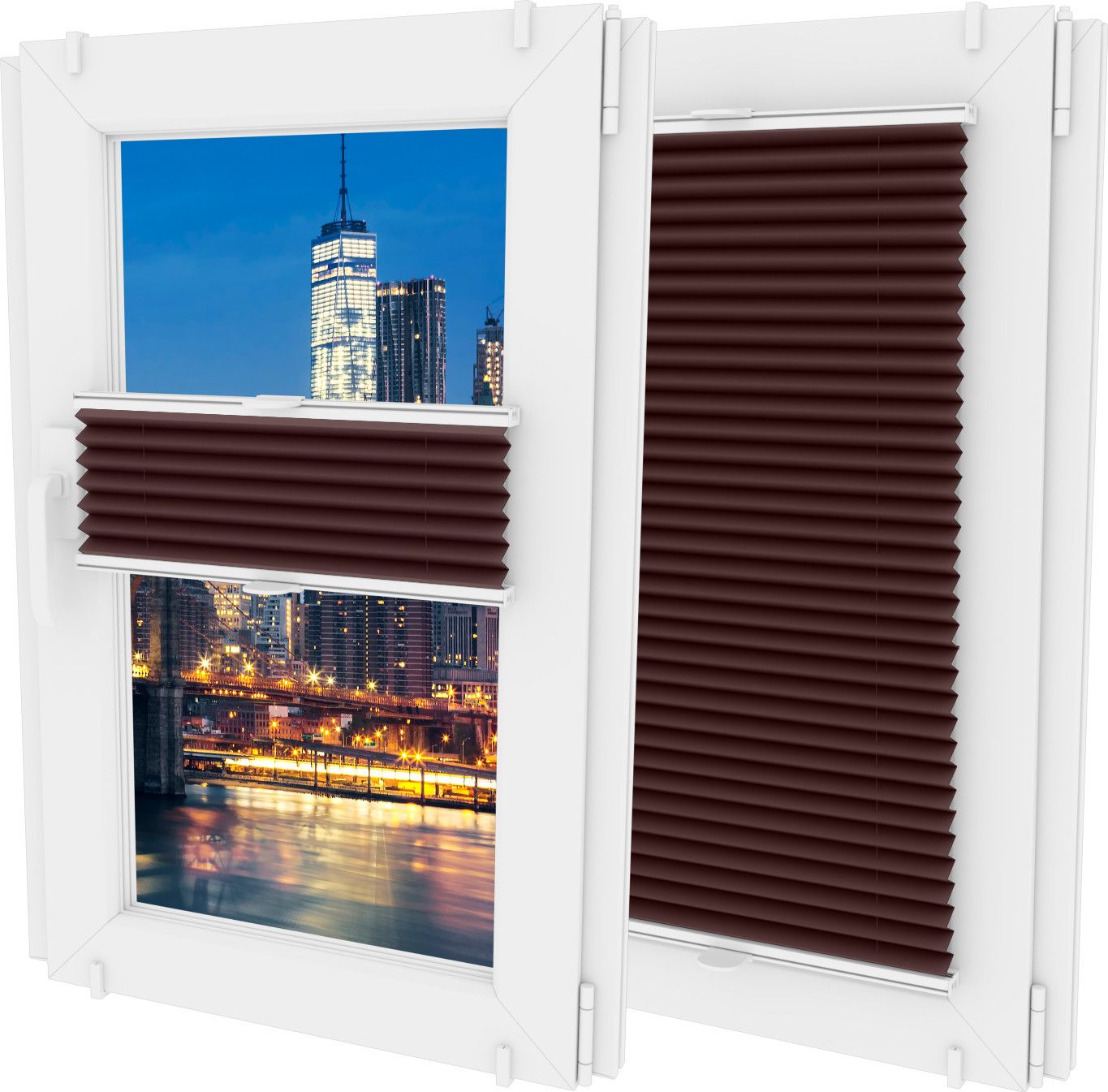 Oslonaokna 'Roleta plisowana plisa wysokość do 220cm kolor Czekoladowy'