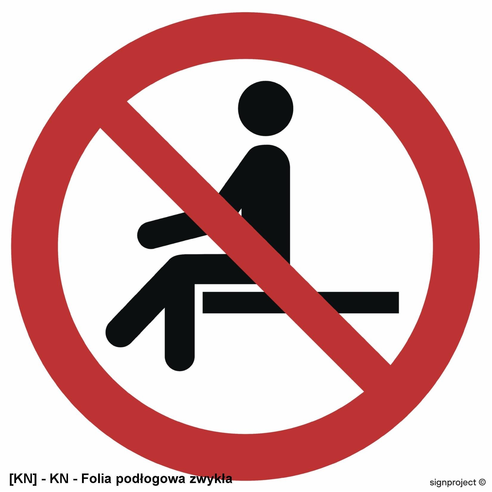 GA018 - Zakaz siadania 200x200