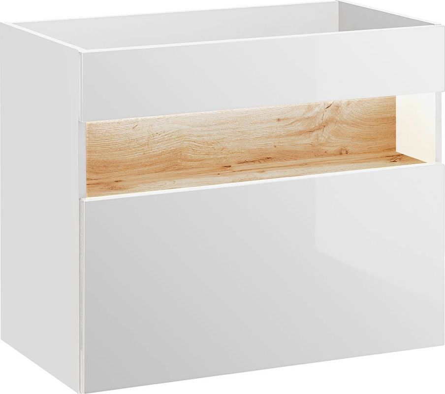 Elior Szafka pod umywalkę Monako 2X 80 cm - Biały połysk