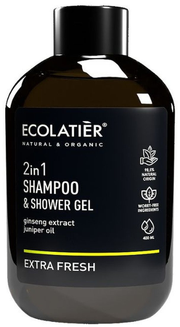 Ecolatier Szampon i żel pod prysznic 2w1 Extra Fresh 400ml