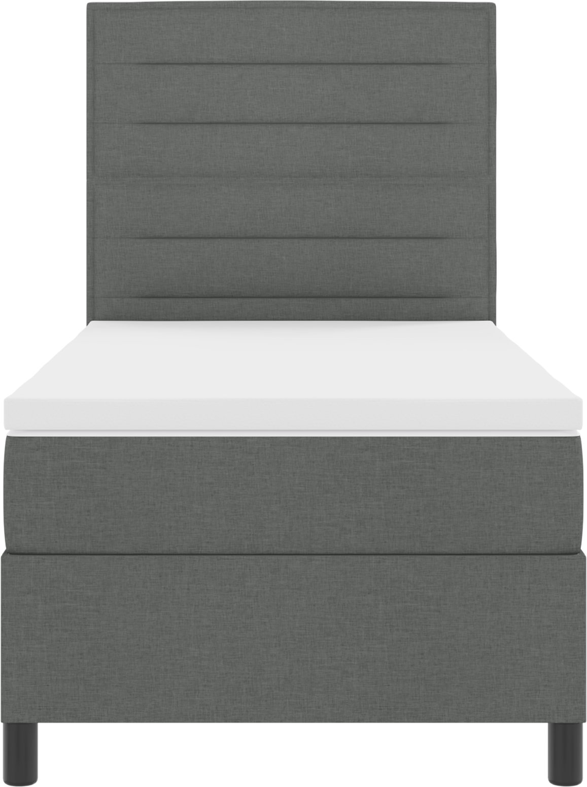 vidaXL Ciemnoszare łóżko sprężynowe z materacem i LED (90 x 190 cm, materiał)