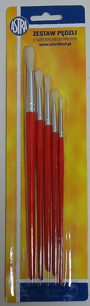 Astra Pędzle z włosia naturalnego nr: 2, 6, 8, 10