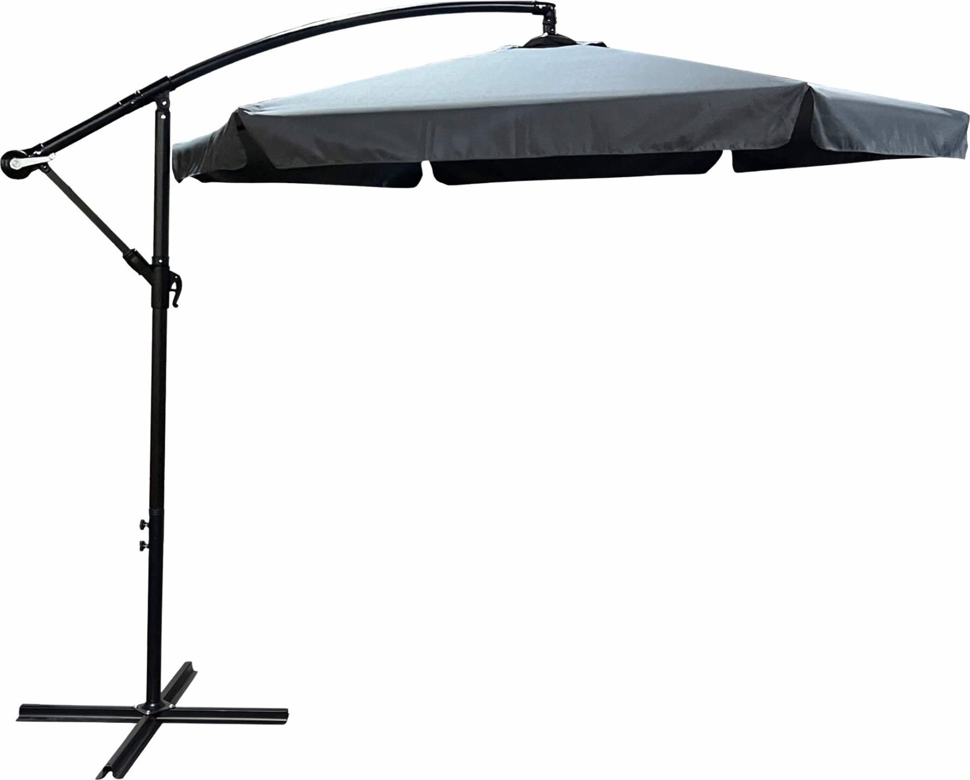 Fancy Garden Parasol ogrodowy CYNIA 245x300x300 z korbką składany solidny ciemnoszary