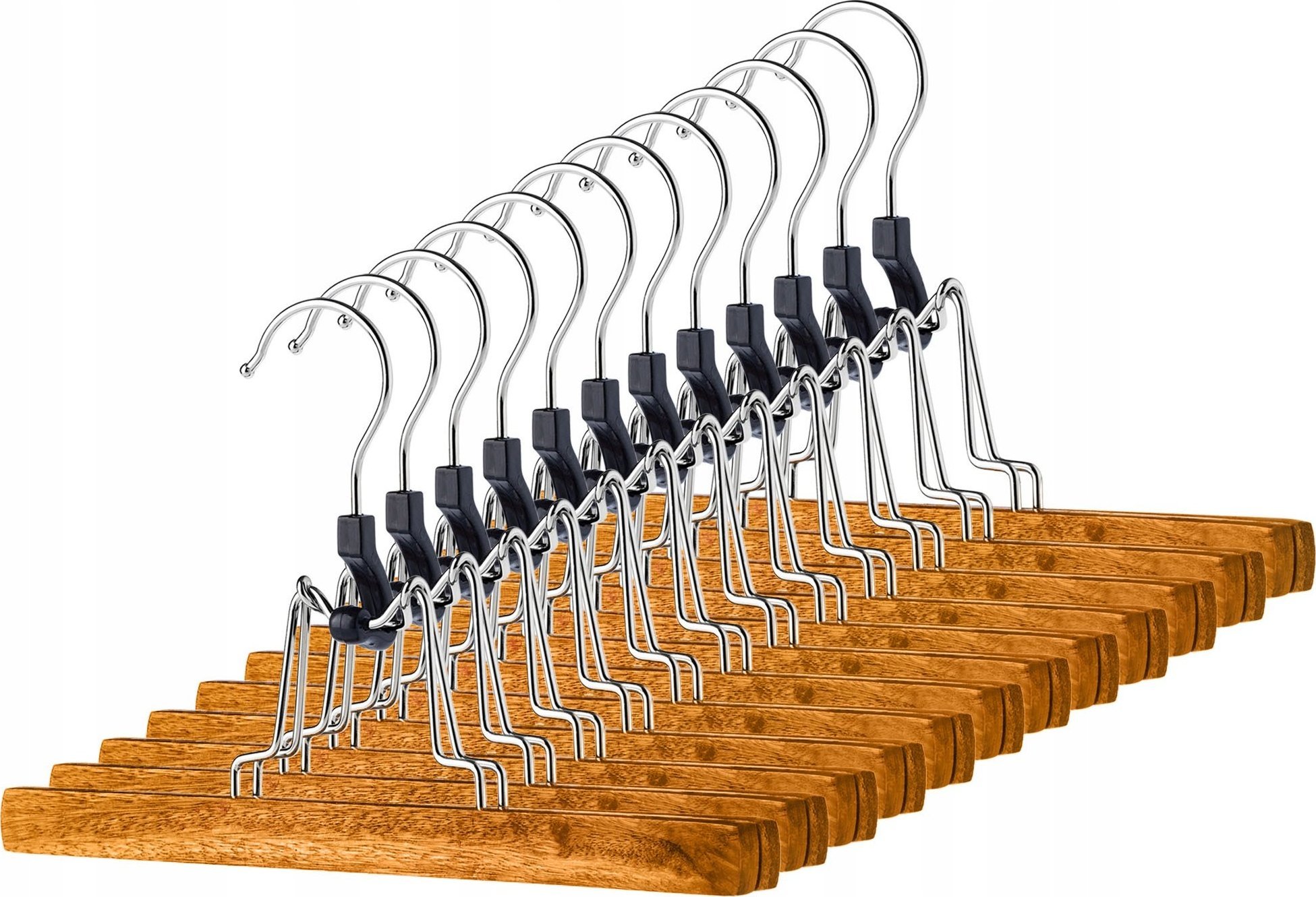 Kadax Wieszaki Drewniane Na Spodnie Podwójne 12szt
