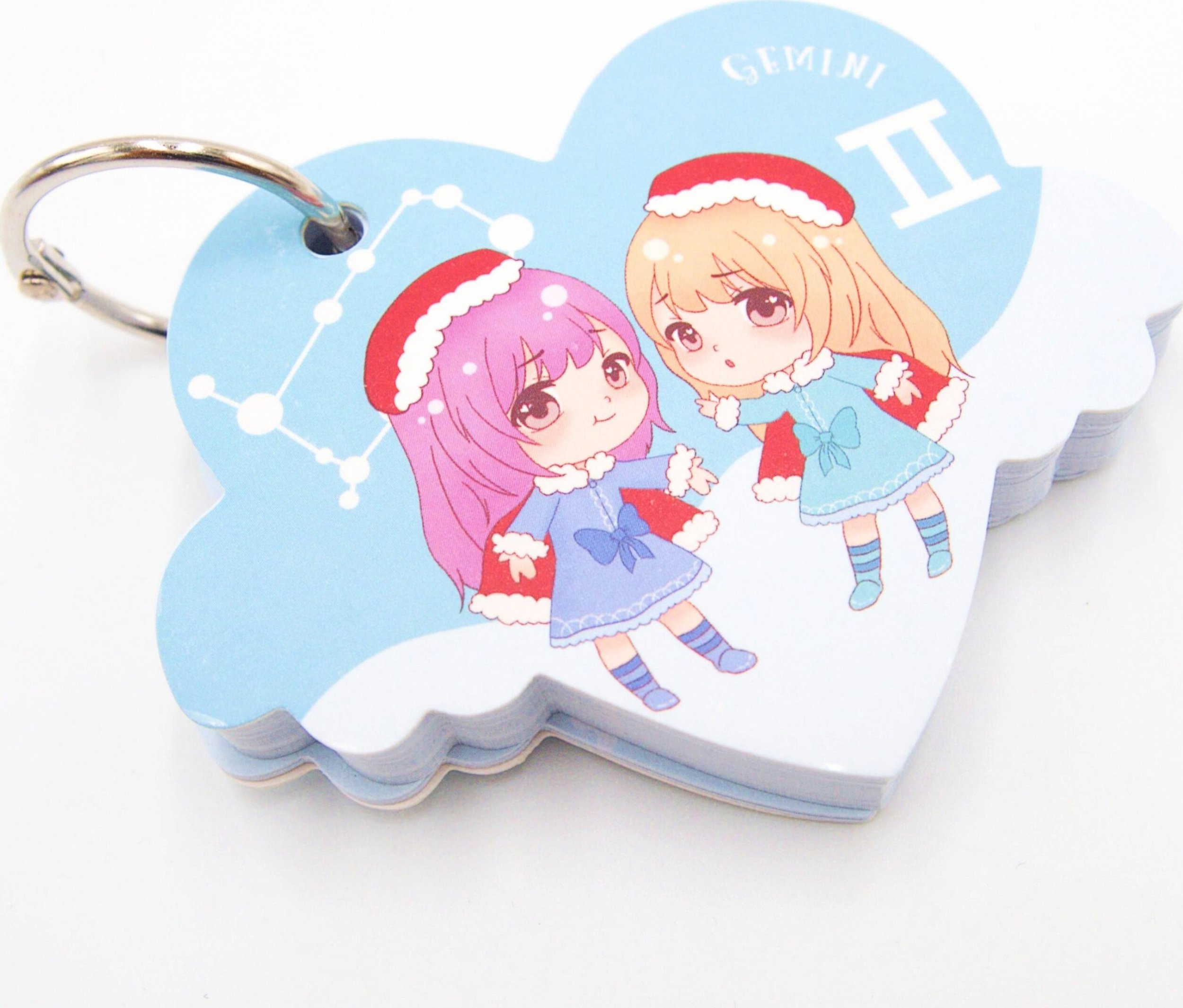 myHomelife Mini notes notesik na breloku znak zodiaku BLIŹNIĘTA