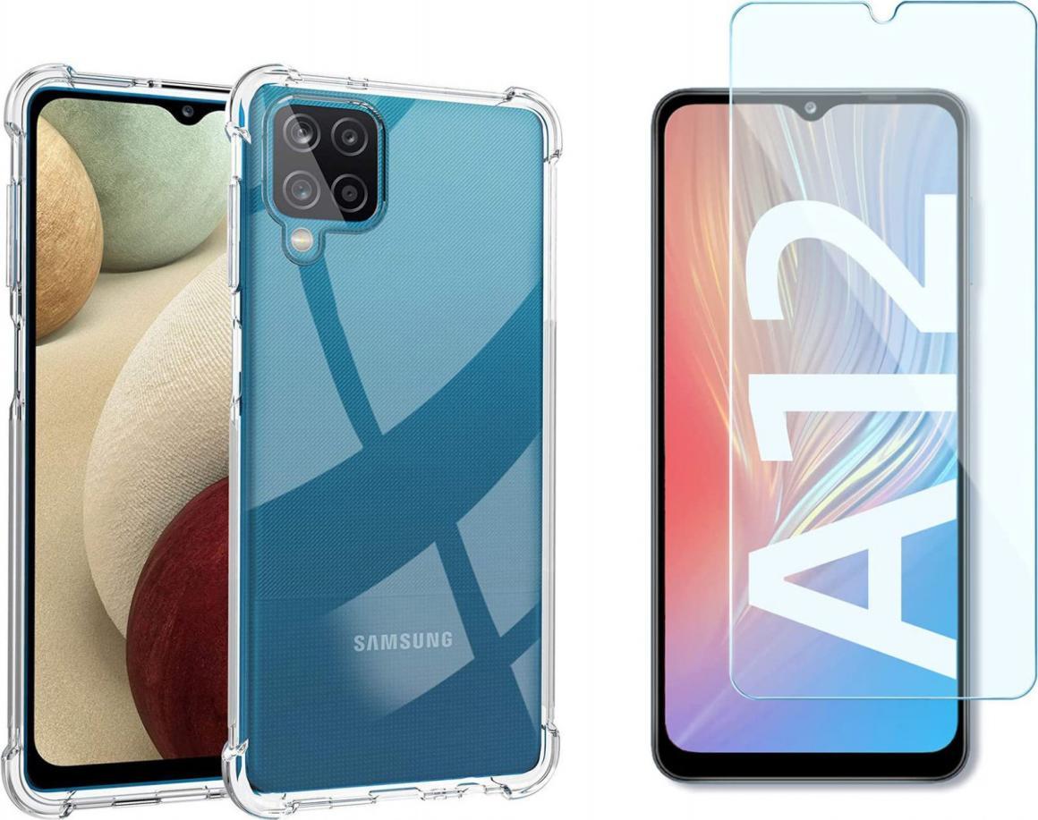 Braders Etui żelowe A-shock + Szkło Hartowane Płaskie do Samsung Galaxy A12