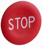 Schneider Electric Wkładka przycisku 22mm płaska czerwona z symbolem STOP (ZBA434)