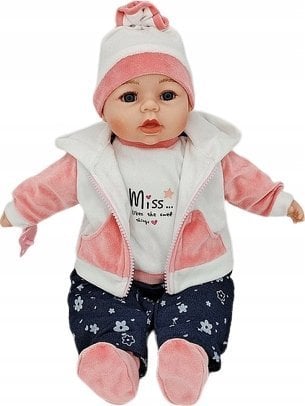 Adar Lalka bobas 45cm z dźwiękiem mówi i śpiewa po polsku niebiesko-różowe ubranko 567832