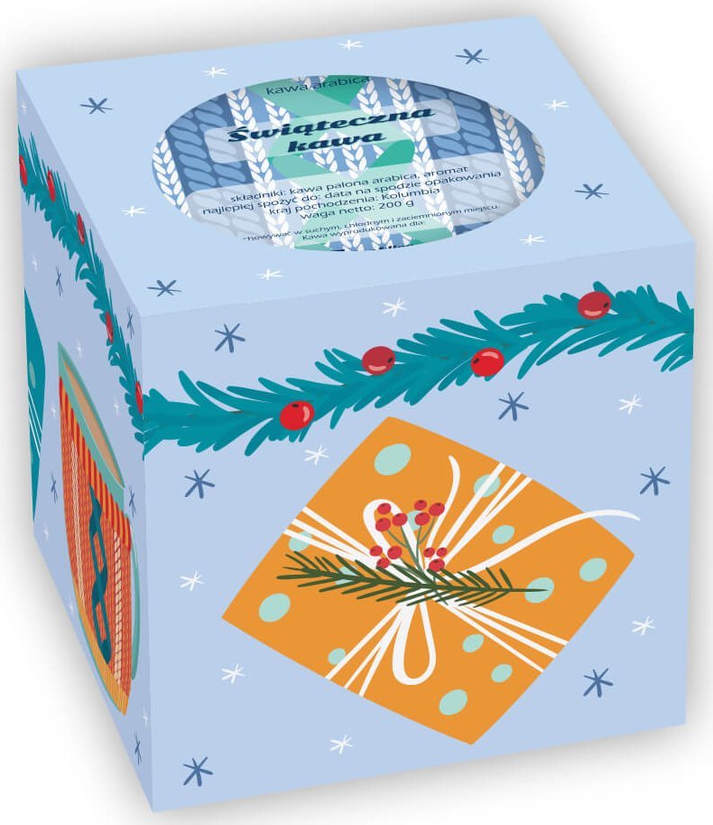 Cup&You Świąteczna kawa - kawa arabica 200g o smaku świątecznego ciastka, bożonarodzeniowy prezent pod choinkę i na Mikołajki dla kawosza
