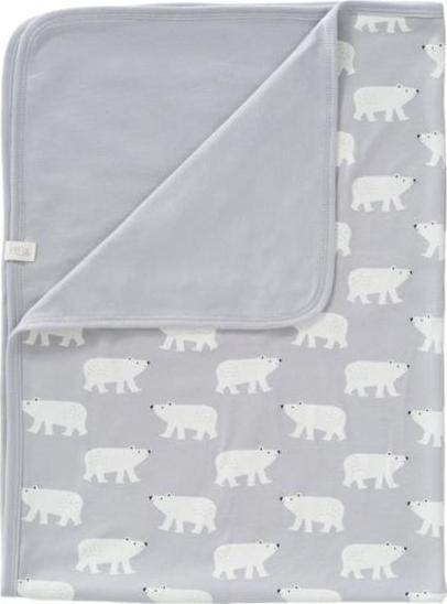 FRESKO Fresk Kocyk z bawełny organicznej 80 x 100 cm Miś