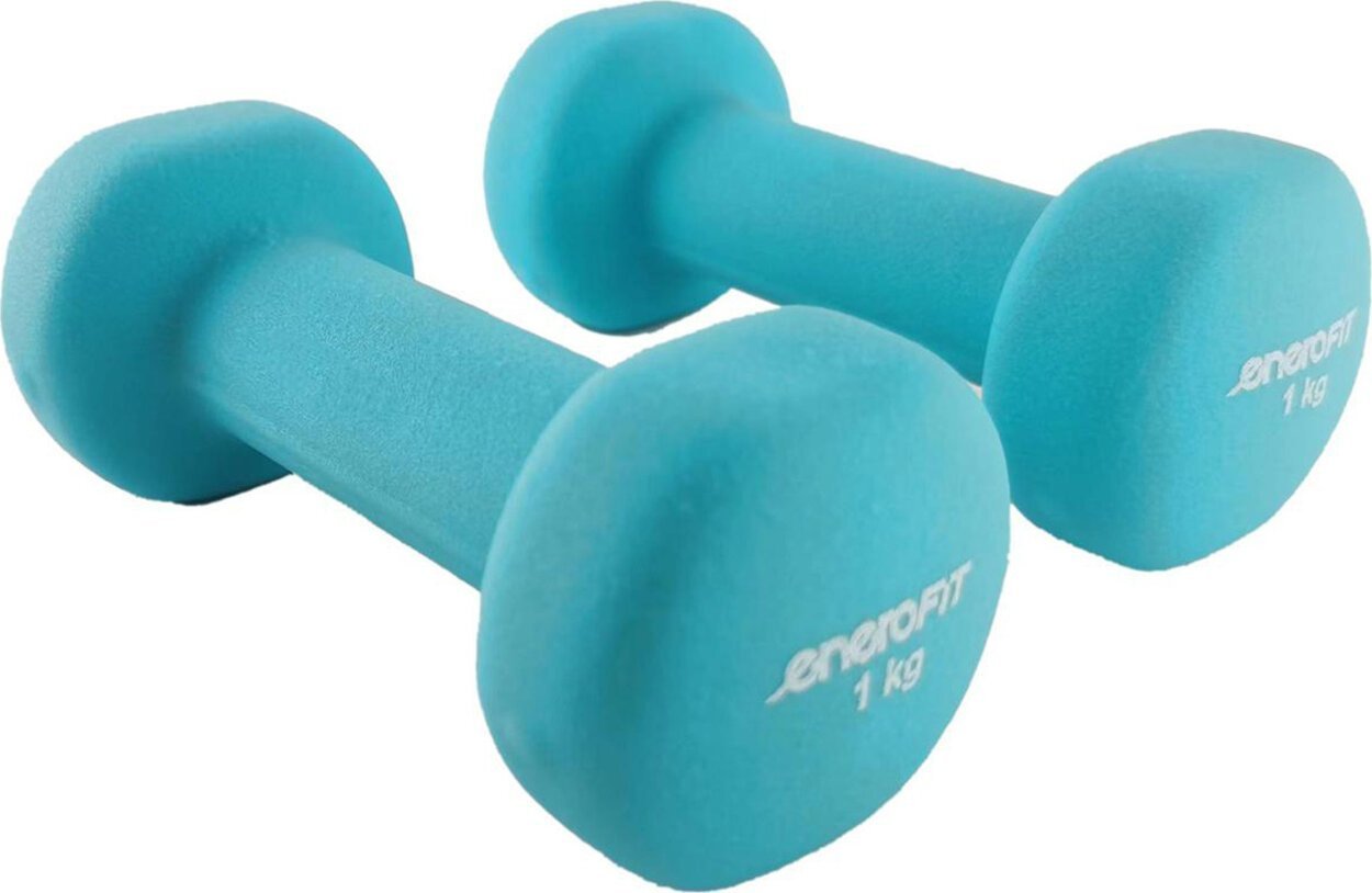 Hantle neoprenowe Enero Fit 2x1 kg turkusowe 1029238