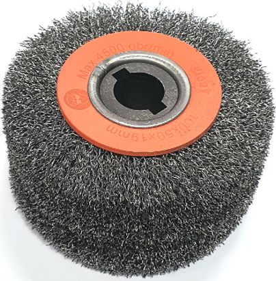 Glob Szczotka tarczowa fi 100x48mm z drutu stalowego falowanego z otworem zabierakowym fi 19mm