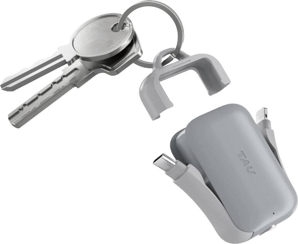 Powerbank Rolling Square Powerbank TAU2 2000 mAh do Kluczy ze Złączami USB-C/ Lightning/ Micro-USB szary