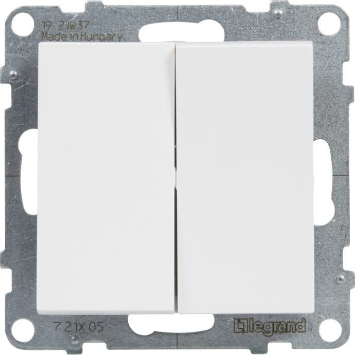 Legrand SUNO Łącznik świecznikowy podwójny biały 10AX 250V zaciski automatyczne 721105