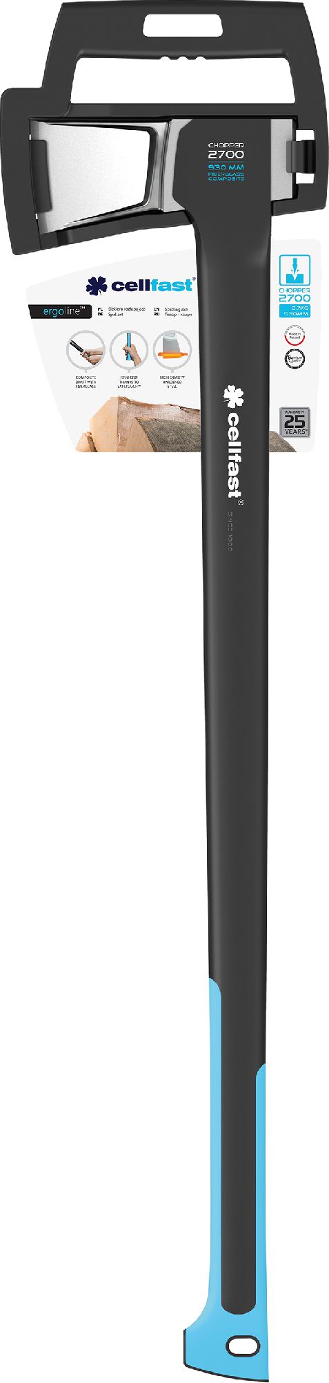 Cellfast Siekiera rozłupująca z tworzywa sztucznego 2,7kg 93cm (41-008)