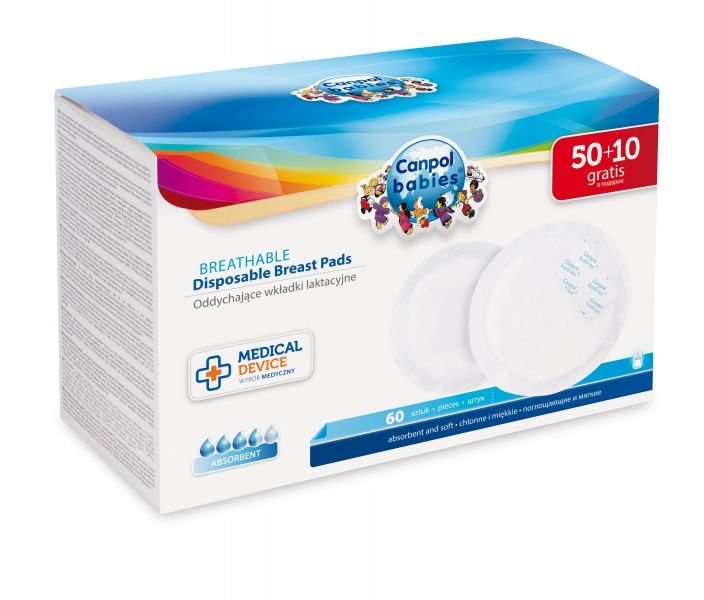 Canpol Wkładki laktacyjne z paskiem samoprzylepnym 60 szt.
