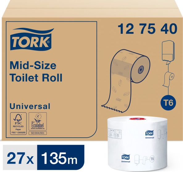 Tork Tork - Papier toaletowy do dozownika z automatyczną zmianą rolek - 135 m