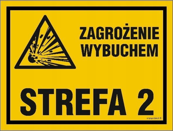 Mój dom Zagrożenie Wybuchem Strefa 2 Tablica 30X22 Płyta Ż Libres Polska Sp Sgp-Nb041_300X225_Bn 5904937401396