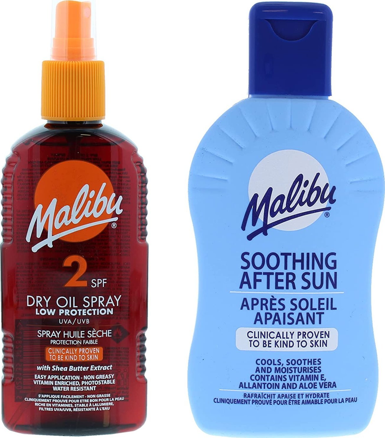 Malibu Malibu SPF2 Olejek Brązujący 200ml + Balsam Po Opalaniu 200ml
