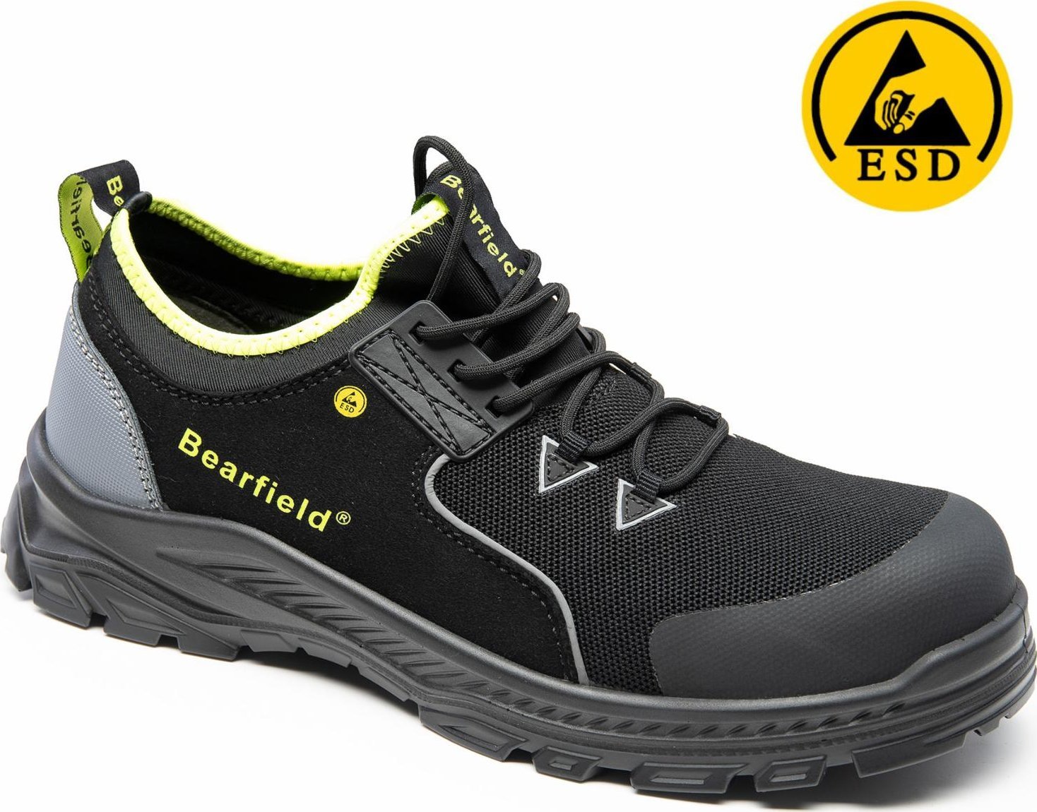 BBBO S1PS SR FO ESD - półbut wytrzymała tkanina poliestera mikrofibra higroskopijna wyściółka wkładka antygrzybiczna - czarny-turkusowy 37