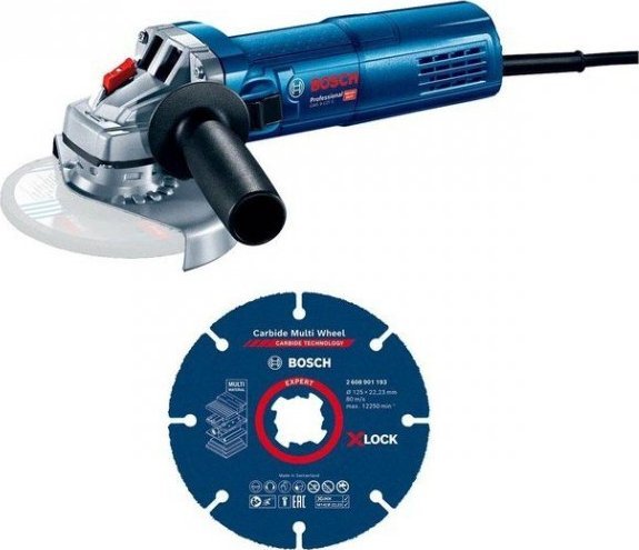 Bosch SZLIFIERKA KÄTOWA 125MM GWS 9-125 S + TARCZA X-LOCK