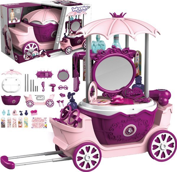 Woopie Salon Piękności Urody Toaletka Na Kółkach Wózek Wlizka 31 Akc. 4w1