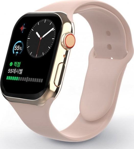 Swissten Silicone band for apple watch 42-44 mm pink sand