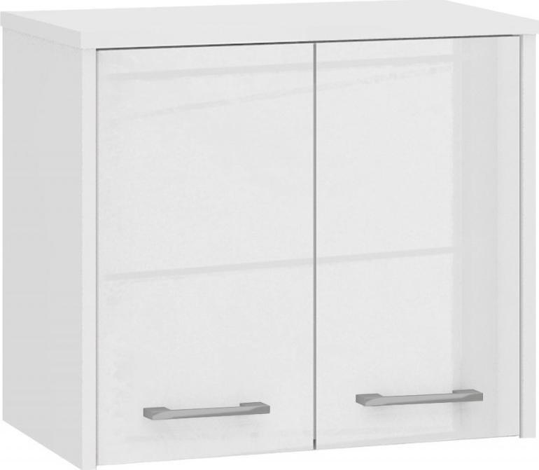 Fabryka Mebli Akord Szafka wisząca, witryna, fin, 60x23x60 cm, biel, połysk