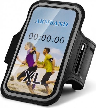 GSM City POKROWIEC NA RAMIĘ IPHONE 5 5S SE / SAM I9100 CZARNY