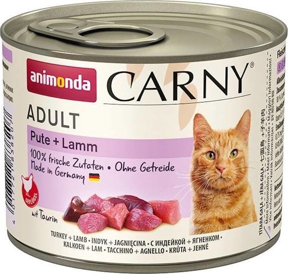 Animonda Cat Carny Adult smak: indyk, jagnięcina 6x200g