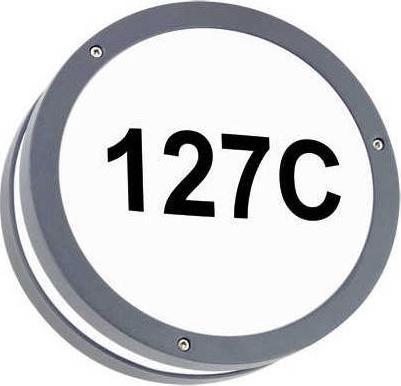 Kinkiet IDEUS Ścienna LAMPA zewnętrzna SOLINA LED C 03836 Ideus elewacyjna OPRAWA hermetyczna LED 7,5W 4000K numer domu nad drzwi IP54 szary