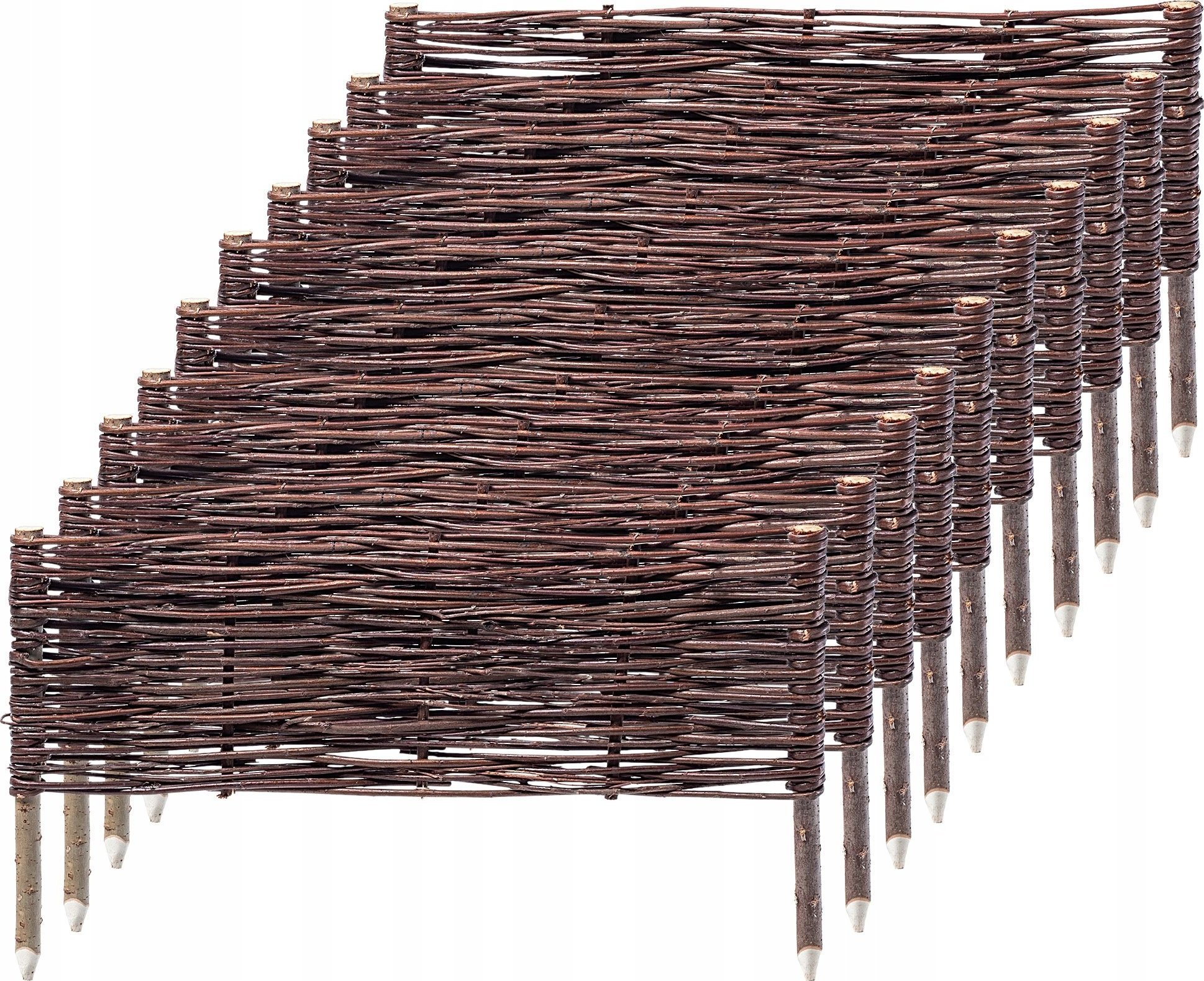 Kadax Palisada Ogrodowa 60x20cm Płotek Wiklinowy 10szt