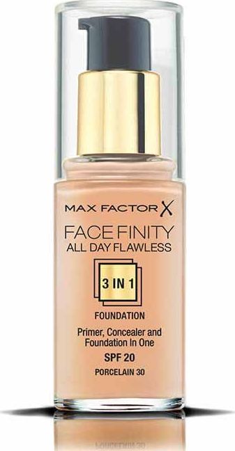 MAX FACTOR Podkład do twarzy Facefinity All Day Flawless 3in1 Foundation Spf20 30 Porcelain 30ml