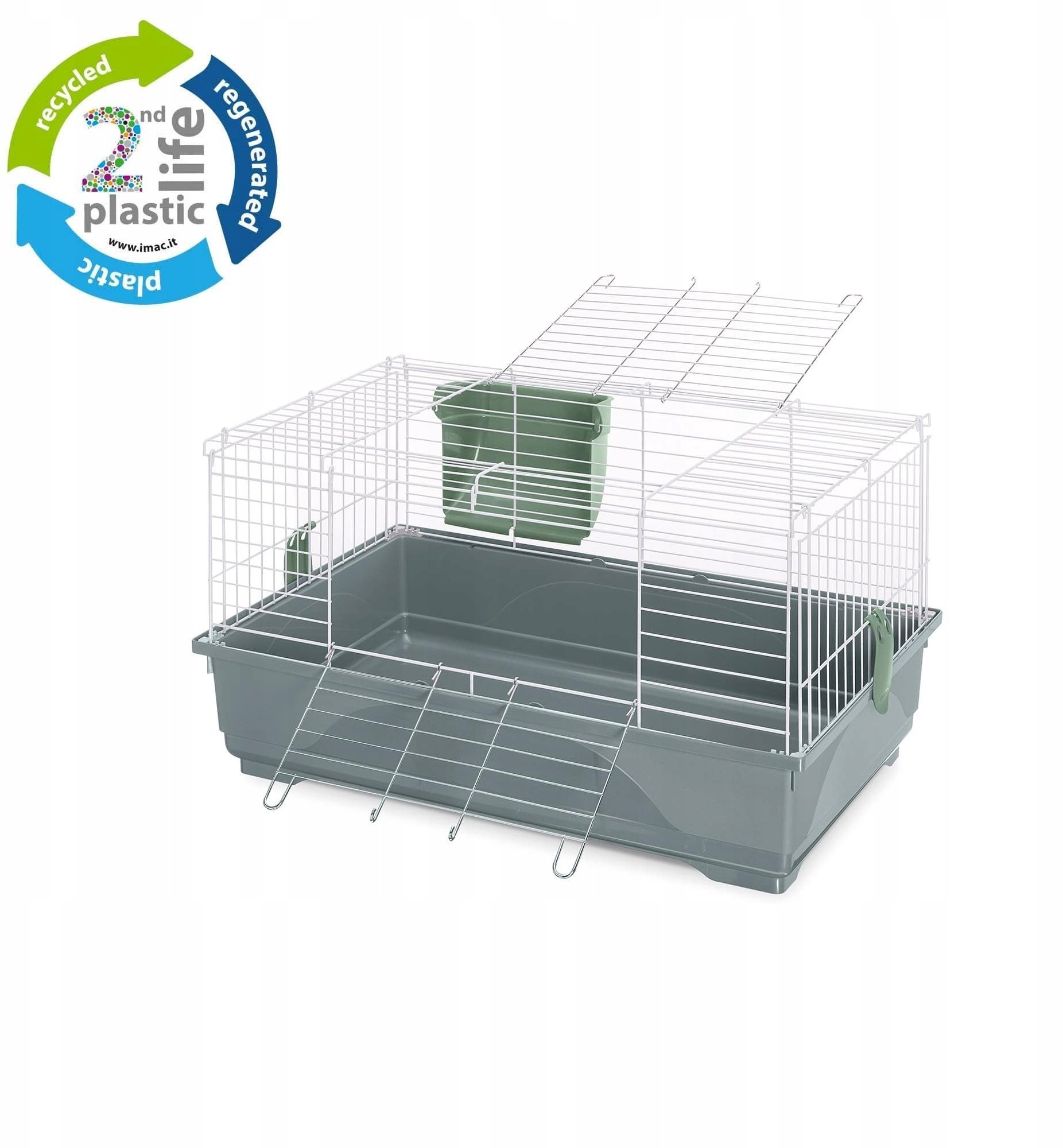 iMac Easy 80, klatka dla gryzoni i królików szary, 80x48,5x42 cm
