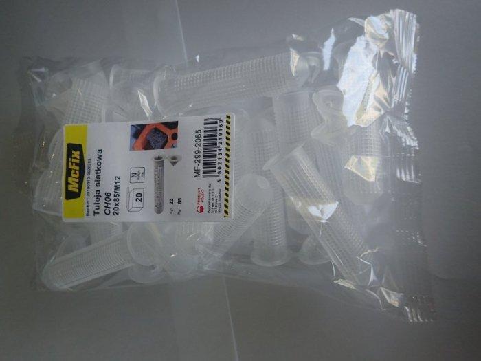 MCFIX TULEJA SIATKOWA PLASTIKOWA DO ŻYWIC 20*85MM 20SZT