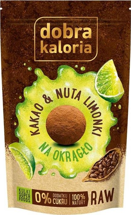 KUBARA Trufle kulki Kakao i nuta Limonki - Na Okrągło 65 g - Dobra Kaloria
