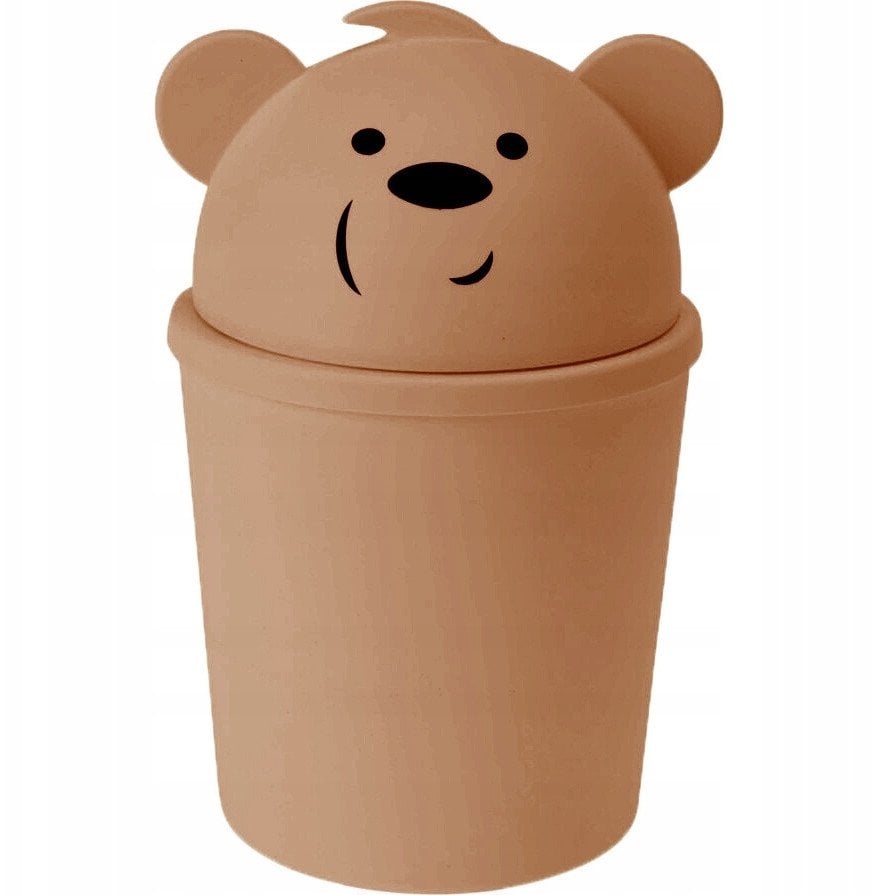 Mały kosz na śmieci w kształcie misia do pokoju dziecięcego, 1,5 l