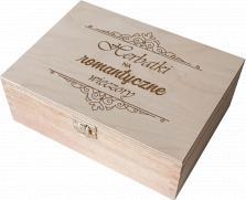Koszulkowy Herbatki na romantyczne wieczory - drewniana herbaciarka z grawerem