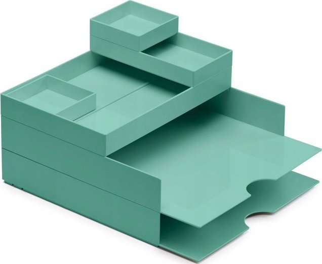 Moxom Zestaw pojemników MOXOM Modular Desk Set, 320x260x60mm, 6 szt., turkusowy