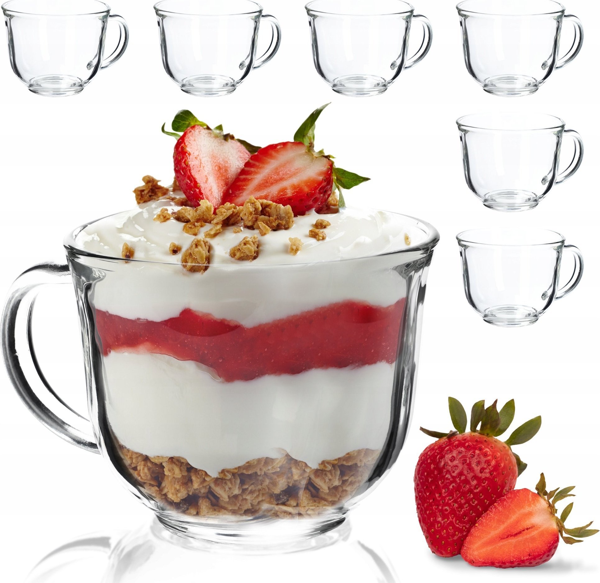 Kadax KADAX Szklanki Do Kawy Herbaty 480ml Zestaw 6szt