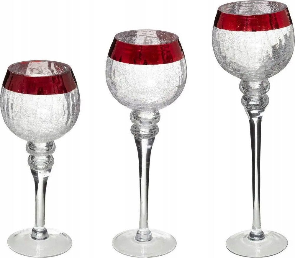 Fééric Lights and Christmas Świeczniki w kształcie kieliszków FLOQ, 30/35/40 cm