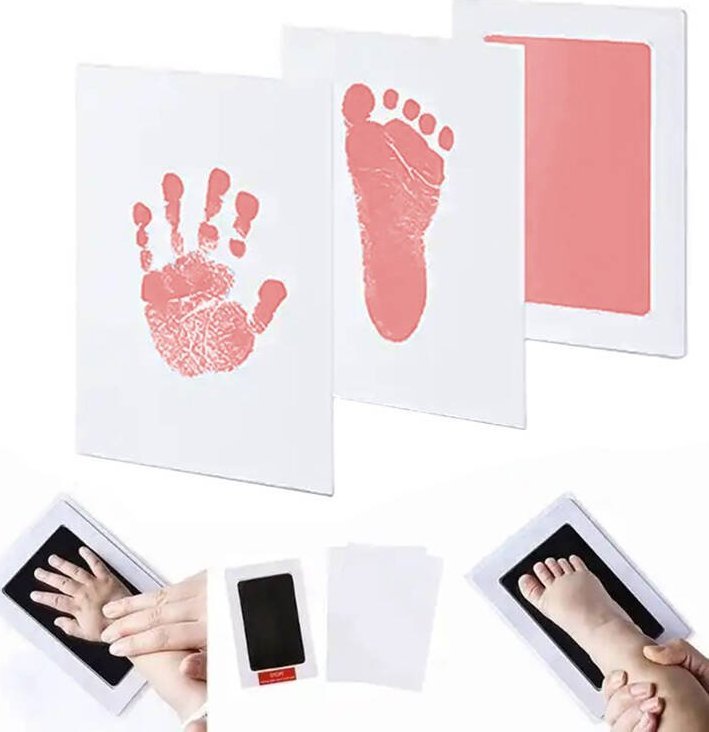 Aptel Niebrudzący Zestaw do Wykonywania Odcisku Rączki Stópki Dziecka DA82B